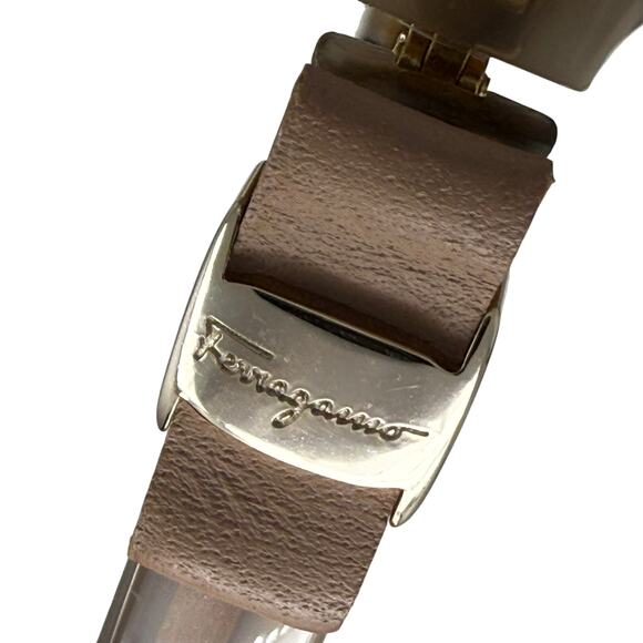 Vintage 00\'s Salvatore Ferragamo SF657SL Sunglasses Frames Brown Italy 135 main image 5